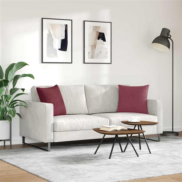 Grote foto vidaxl sofa kussens 2 pcs wijnrood 45 x 45 cm stof huis en inrichting woningdecoratie