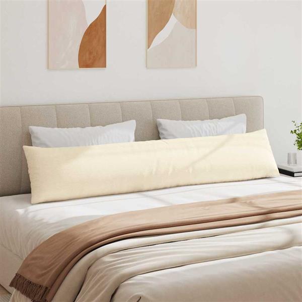 Grote foto vidaxl sofa kussens 2 pcs cr me 200 x 40 cm katoen stof huis en inrichting woningdecoratie