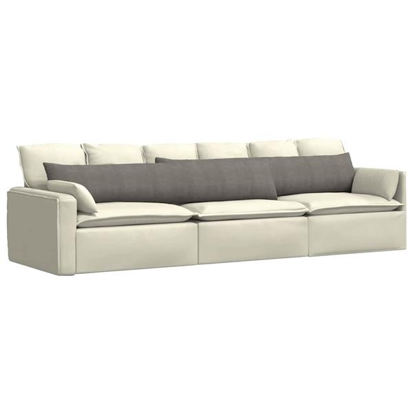 Grote foto vidaxl sofa kussens 2 pcs lichtgrijs 200 x 40 cm katoen stof huis en inrichting woningdecoratie