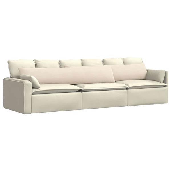 Grote foto vidaxl sofa kussens 2 pcs beige 200 x 40 cm stof huis en inrichting woningdecoratie