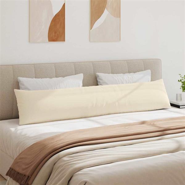 Grote foto vidaxl sofa kussens 2 pcs beige 200 x 40 cm stof huis en inrichting woningdecoratie