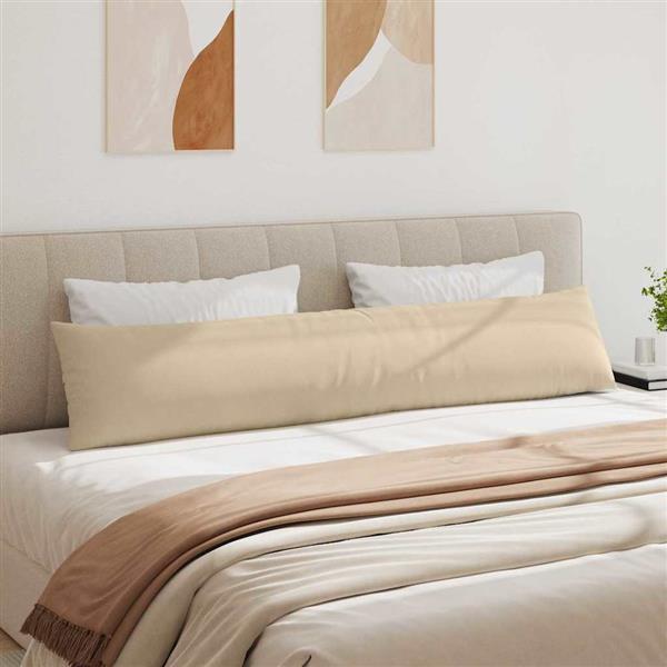 Grote foto vidaxl sofa kussens 2 pcs cr me 200 x 40 cm stof huis en inrichting woningdecoratie