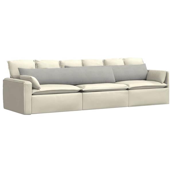 Grote foto vidaxl sofa kussens 2 pcs lichtgrijs 200 x 40 cm stof huis en inrichting woningdecoratie
