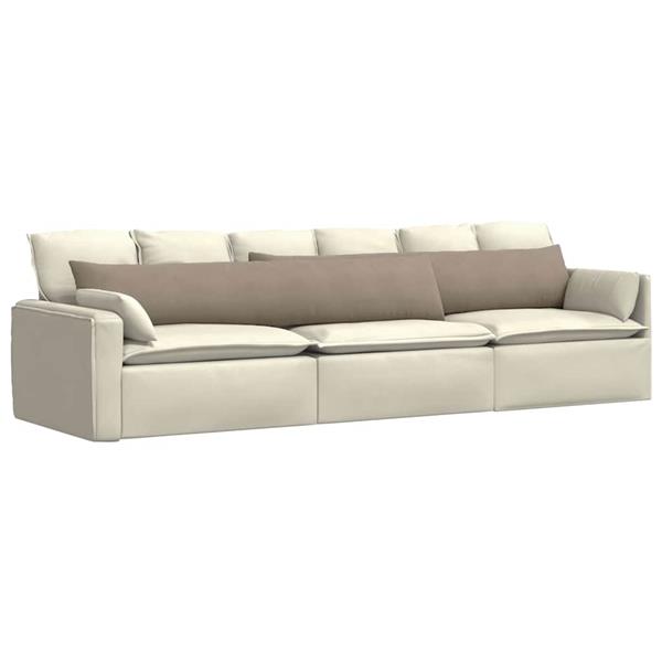 Grote foto vidaxl sofa kussens 2 pcs taupe 200 x 40 cm stof huis en inrichting woningdecoratie