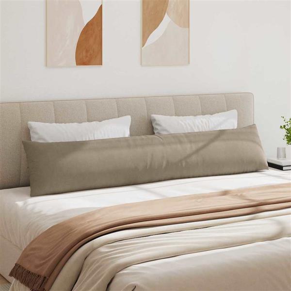 Grote foto vidaxl sofa kussens 2 pcs taupe 200 x 40 cm stof huis en inrichting woningdecoratie