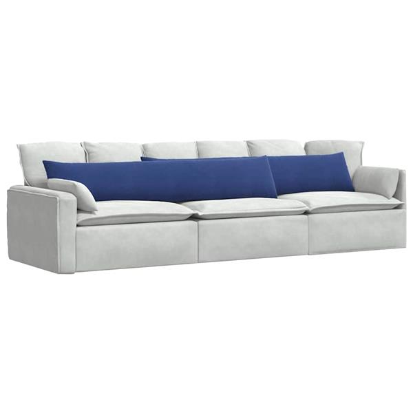 Grote foto vidaxl sofa kussens 2 pcs politieblauw 200 x 40 cm katoen stof huis en inrichting woningdecoratie