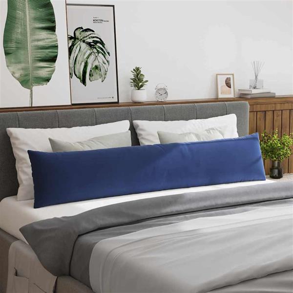Grote foto vidaxl sofa kussens 2 pcs politieblauw 200 x 40 cm katoen stof huis en inrichting woningdecoratie