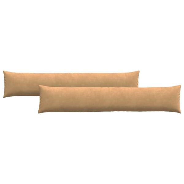 Grote foto vidaxl sofa kussens 2 pcs bruin 200 x 40 cm katoen stof huis en inrichting woningdecoratie