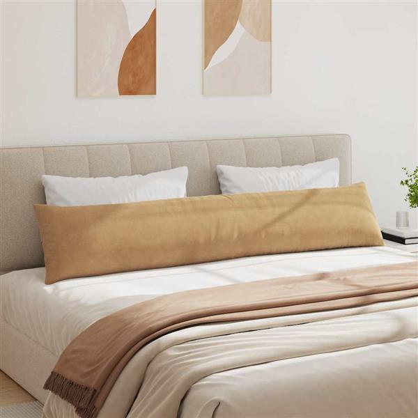 Grote foto vidaxl sofa kussens 2 pcs bruin 200 x 40 cm katoen stof huis en inrichting woningdecoratie
