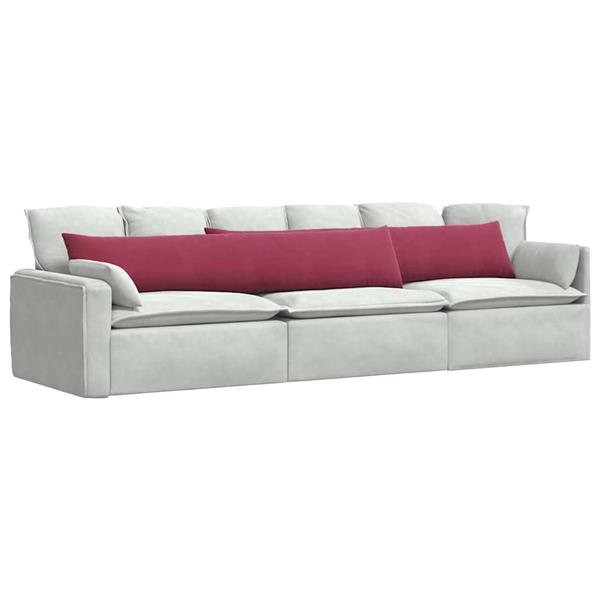 Grote foto vidaxl sofa kussens 2 pcs wijnrood 200 x 40 cm katoen stof huis en inrichting woningdecoratie