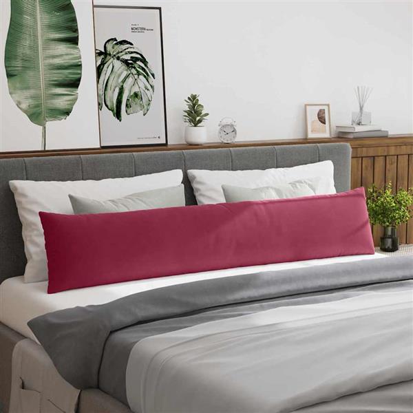 Grote foto vidaxl sofa kussens 2 pcs wijnrood 200 x 40 cm katoen stof huis en inrichting woningdecoratie
