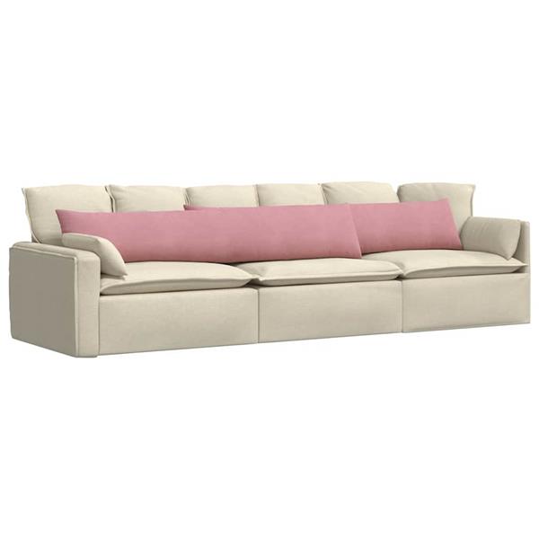Grote foto vidaxl sofa kussens 2 pcs roze 200 x 40 cm katoen stof huis en inrichting woningdecoratie
