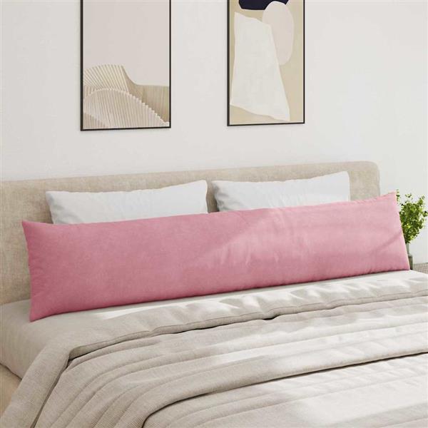 Grote foto vidaxl sofa kussens 2 pcs roze 200 x 40 cm katoen stof huis en inrichting woningdecoratie