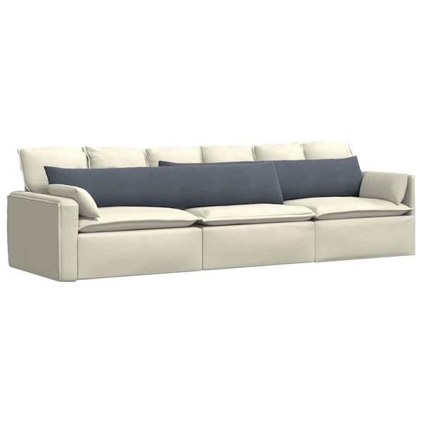 Grote foto vidaxl sofa kussens 2 pcs donkergrijs 200 x 40 cm katoen stof huis en inrichting woningdecoratie