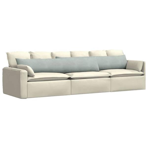 Grote foto vidaxl sofa kussens 2 pcs lichtgrijs 200 x 40 cm katoen stof huis en inrichting woningdecoratie