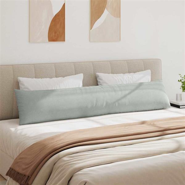 Grote foto vidaxl sofa kussens 2 pcs lichtgrijs 200 x 40 cm katoen stof huis en inrichting woningdecoratie