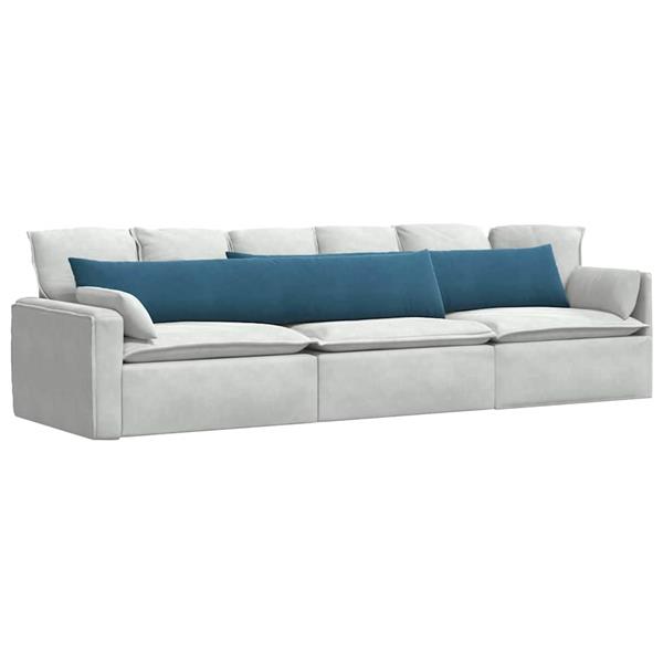 Grote foto vidaxl sofa kussens 2 pcs blauw 200 x 40 cm katoen stof huis en inrichting woningdecoratie