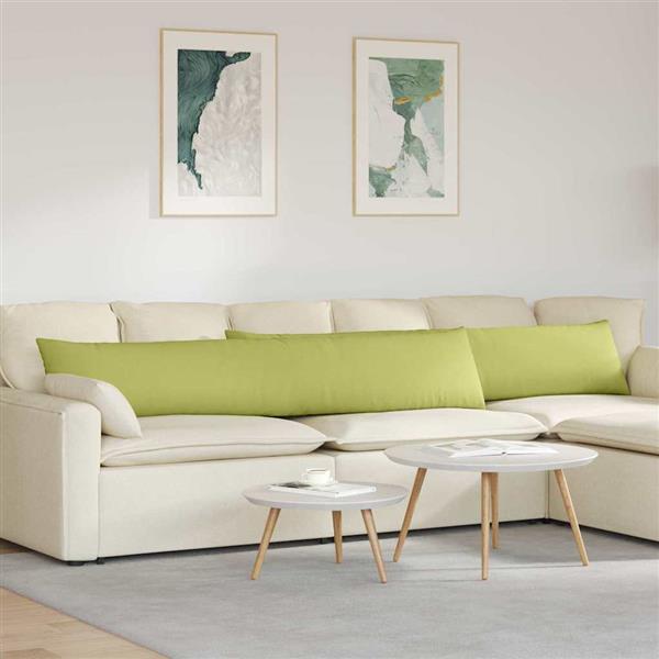 Grote foto vidaxl sofa kussens 2 pcs lichtgroen 200 x 40 cm stof huis en inrichting woningdecoratie