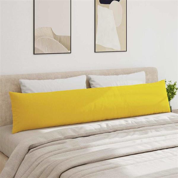 Grote foto vidaxl sofa kussens 2 pcs lichtgeel 200 x 40 cm stof huis en inrichting woningdecoratie