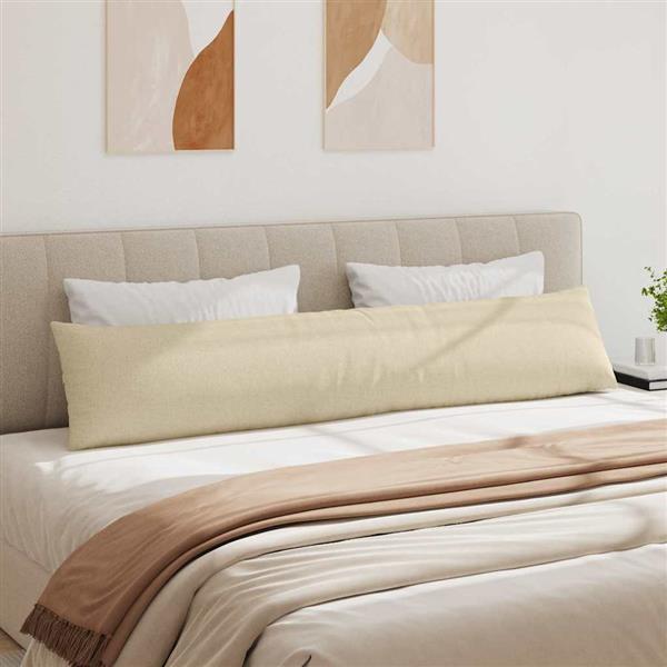 Grote foto vidaxl sofa kussens 2 pcs cr me 200 x 40 cm stof huis en inrichting woningdecoratie