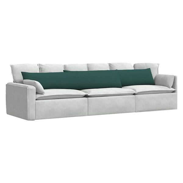 Grote foto vidaxl sofa kussens 2 pcs donkergroen 200 x 40 cm stof huis en inrichting woningdecoratie