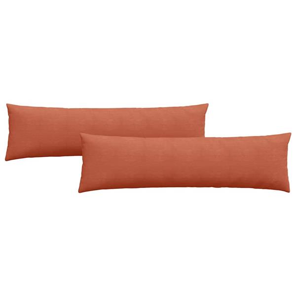 Grote foto vidaxl sofa kussens 2 pcs rood oranje 145 x 40 cm katoen stof huis en inrichting woningdecoratie