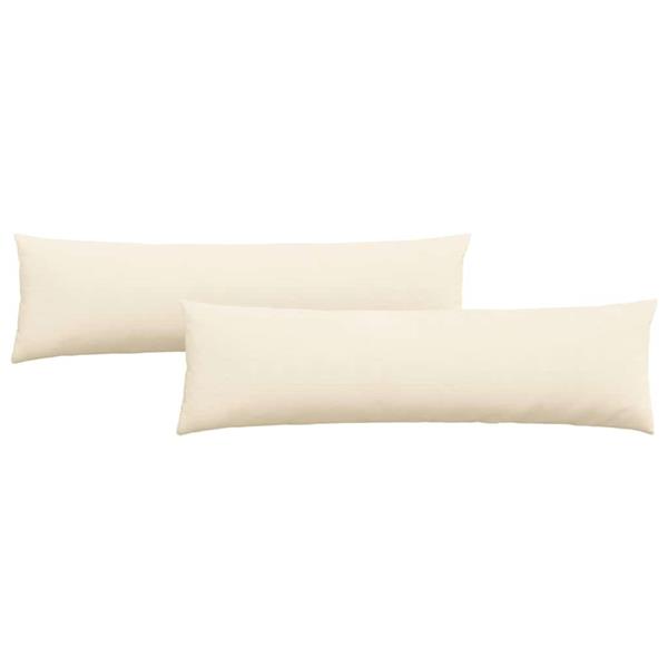 Grote foto vidaxl sofa kussens 2 pcs cr me 145 x 40 cm katoen stof huis en inrichting woningdecoratie