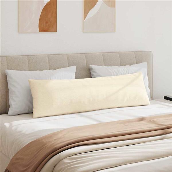 Grote foto vidaxl sofa kussens 2 pcs cr me 145 x 40 cm katoen stof huis en inrichting woningdecoratie