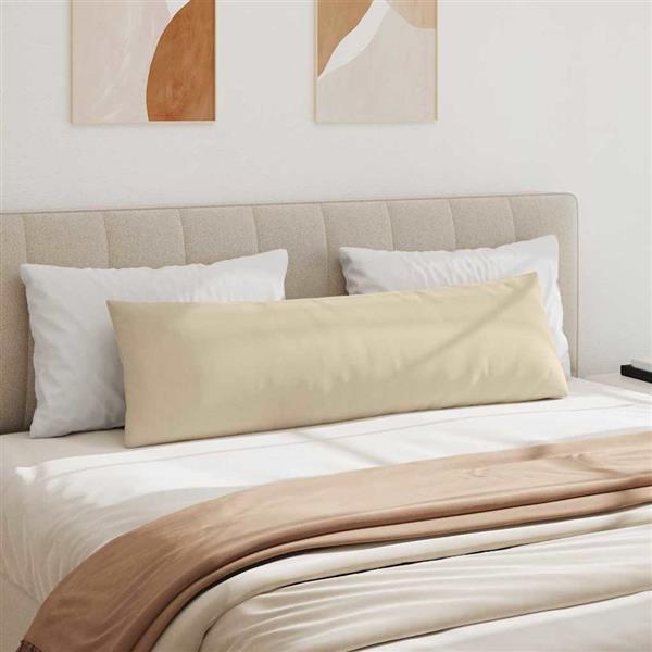 Grote foto vidaxl sofa kussens 2 pcs cr me 145 x 40 cm stof huis en inrichting woningdecoratie