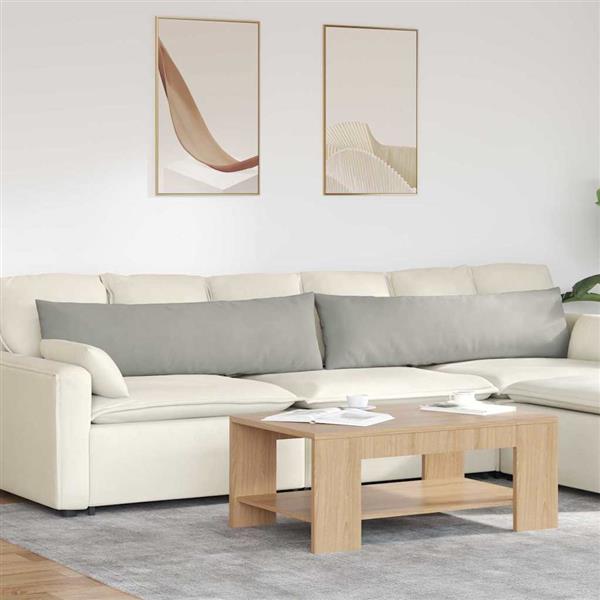 Grote foto vidaxl sofa kussens 2 pcs lichtgrijs 145 x 40 cm stof huis en inrichting woningdecoratie