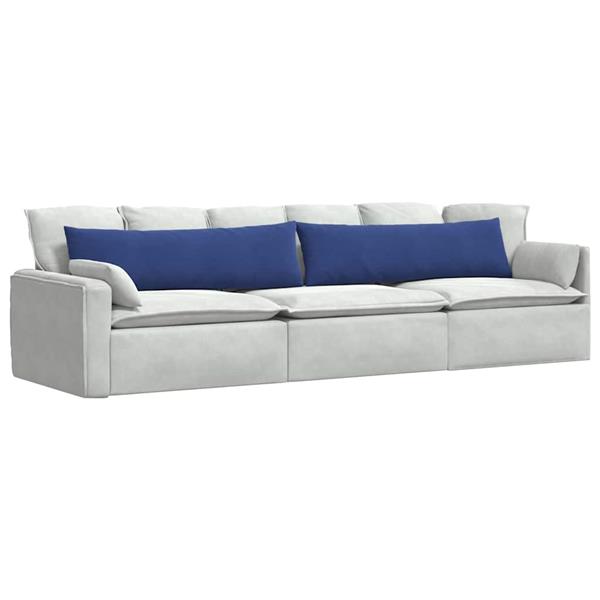 Grote foto vidaxl sofa kussens 2 pcs politieblauw 145 x 40 cm katoen stof huis en inrichting woningdecoratie