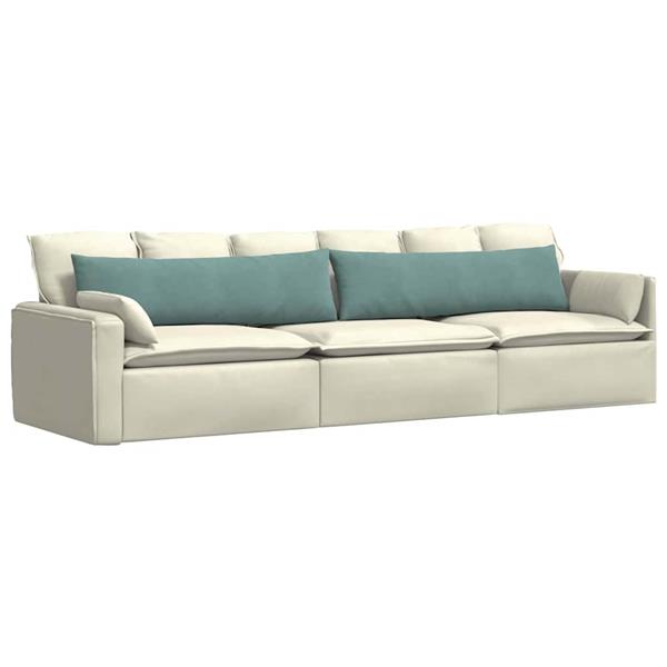 Grote foto vidaxl sofa kussens 2 pcs zeegroen 145 x 40 cm katoen stof huis en inrichting woningdecoratie