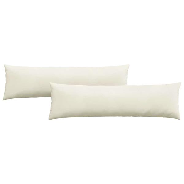 Grote foto vidaxl sofa kussens 2 pcs cr me 145 x 40 cm katoen stof huis en inrichting woningdecoratie