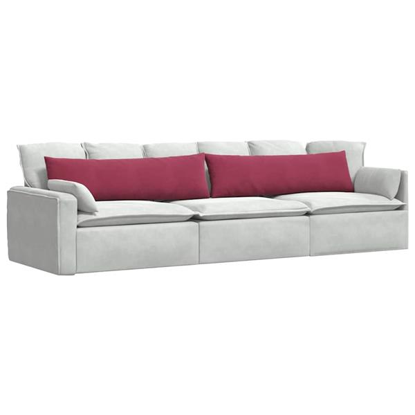 Grote foto vidaxl sofa kussens 2 pcs wijnrood 145 x 40 cm katoen stof huis en inrichting woningdecoratie