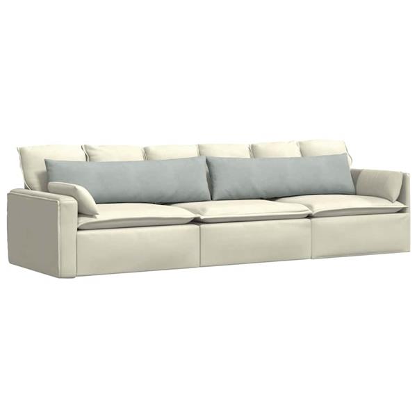 Grote foto vidaxl sofa kussens 2 pcs lichtgrijs 145 x 40 cm katoen stof huis en inrichting woningdecoratie