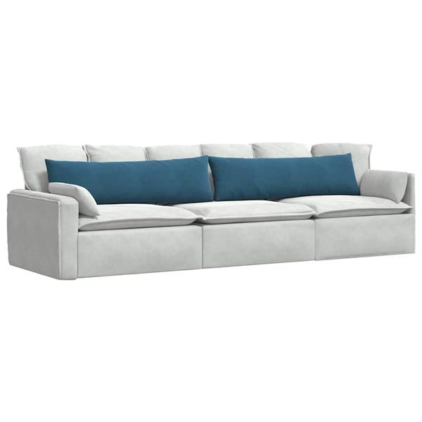 Grote foto vidaxl sofa kussens 2 pcs blauw 145 x 40 cm katoen stof huis en inrichting woningdecoratie