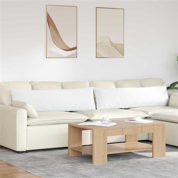 Grote foto vidaxl sofa kussens 2 pcs wit 145 x 40 cm stof huis en inrichting woningdecoratie