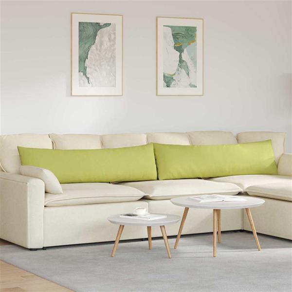 Grote foto vidaxl sofa kussens 2 pcs lichtgroen 145 x 40 cm stof huis en inrichting woningdecoratie