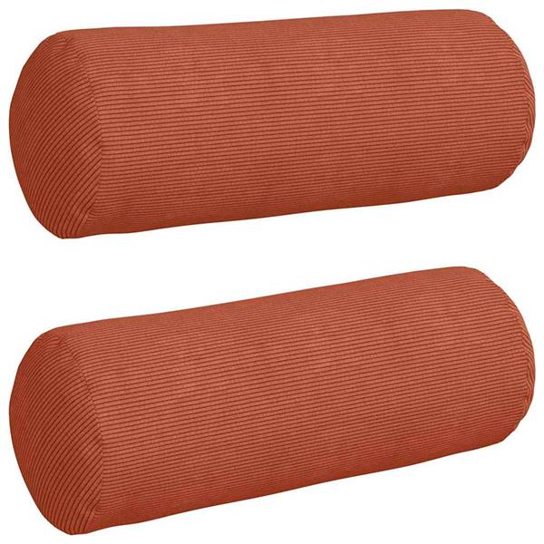 Grote foto vidaxl bolster kussens 2 pcs rood oranje 25 x 70 cm katoen stof huis en inrichting woningdecoratie