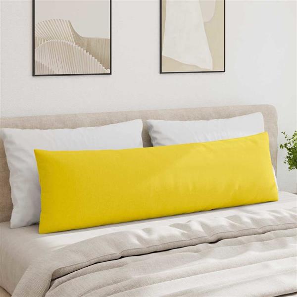 Grote foto vidaxl sofa kussens 2 pcs lichtgeel 145 x 40 cm stof huis en inrichting woningdecoratie