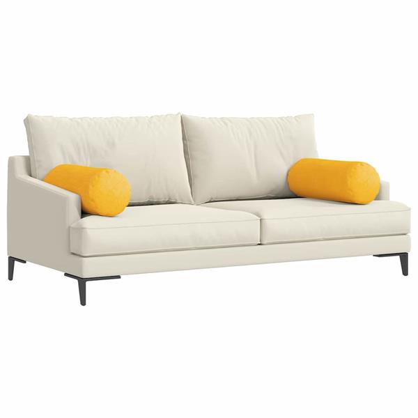 Grote foto vidaxl bolster kussens 2 pcs lichtgeel 25 x 70 cm katoen stof huis en inrichting woningdecoratie