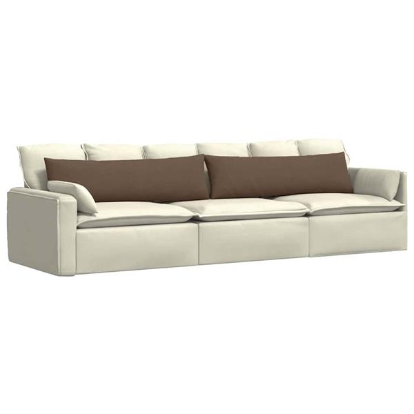 Grote foto vidaxl sofa kussens 2 pcs bruin 145 x 40 cm stof huis en inrichting woningdecoratie