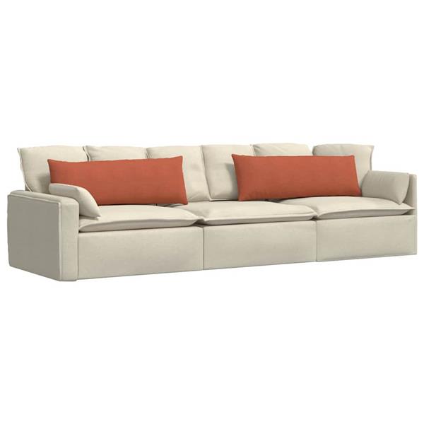 Grote foto vidaxl sofa kussens 2 pcs rood oranje 120 x 40 cm katoen stof huis en inrichting woningdecoratie