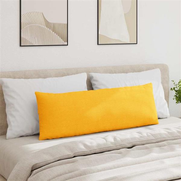 Grote foto vidaxl sofa kussens 2 pcs lichtgeel 120 x 40 cm katoen stof huis en inrichting woningdecoratie