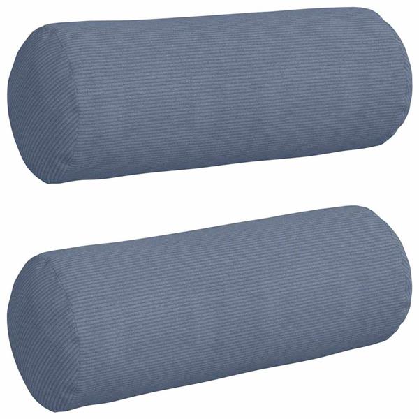 Grote foto vidaxl bolster kussens 2 pcs blauw 25 x 70 cm katoen stof huis en inrichting woningdecoratie