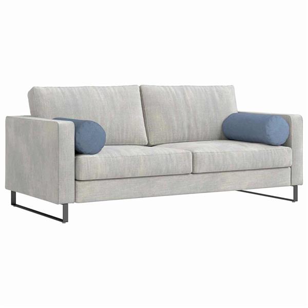 Grote foto vidaxl bolster kussens 2 pcs blauw 25 x 70 cm katoen stof huis en inrichting woningdecoratie