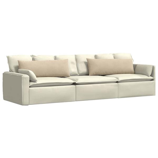 Grote foto vidaxl sofa kussens 2 pcs cr me 120 x 40 cm stof huis en inrichting woningdecoratie