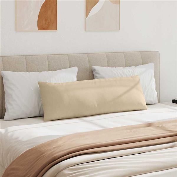 Grote foto vidaxl sofa kussens 2 pcs cr me 120 x 40 cm stof huis en inrichting woningdecoratie