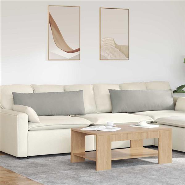 Grote foto vidaxl sofa kussens 2 pcs lichtgrijs 120 x 40 cm stof huis en inrichting woningdecoratie