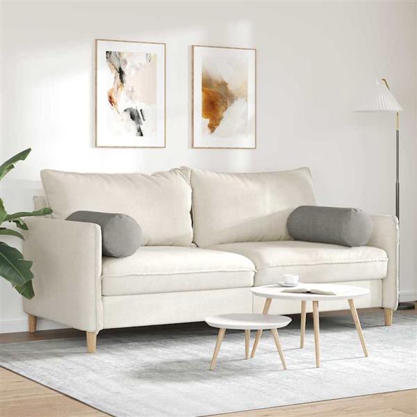 Grote foto vidaxl bolster kussens 2 pcs lichtgrijs 25 x 70 cm katoen stof huis en inrichting woningdecoratie